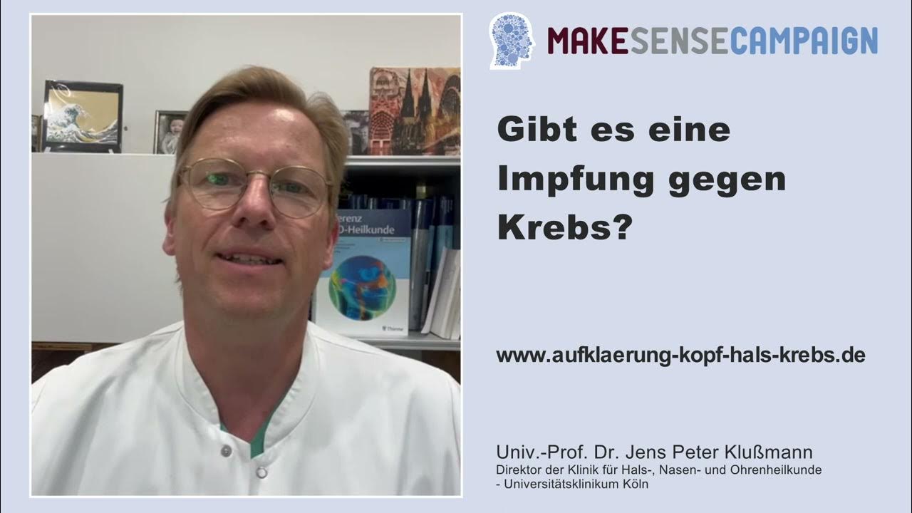 Hno - Praxis Dr. Jens-peter Hittel MakeSenseCampaign - Univ.-Prof. Dr. Jens Peter Klußmann - YouTube