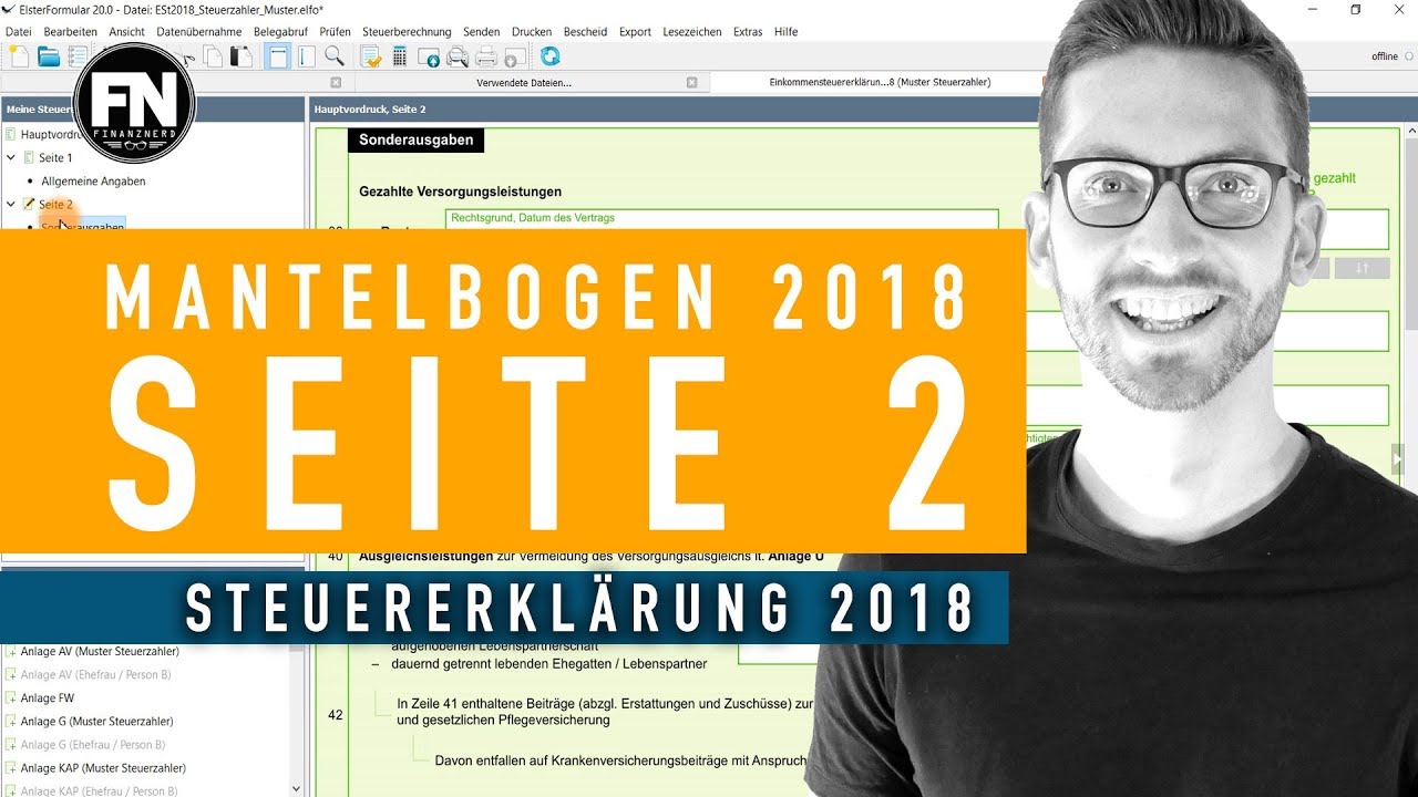 Muss Man Wohngeld Bei Der Steuererklärung Angeben Mantelbogen 2018 Seite 2 | Steuererklärung 2018 selber machen