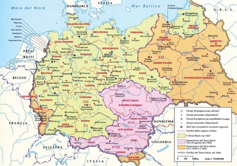 Deutschland Karte Bundesländer Und Städte Mappa-Lager – Museo Nazionale Dell'Internamento