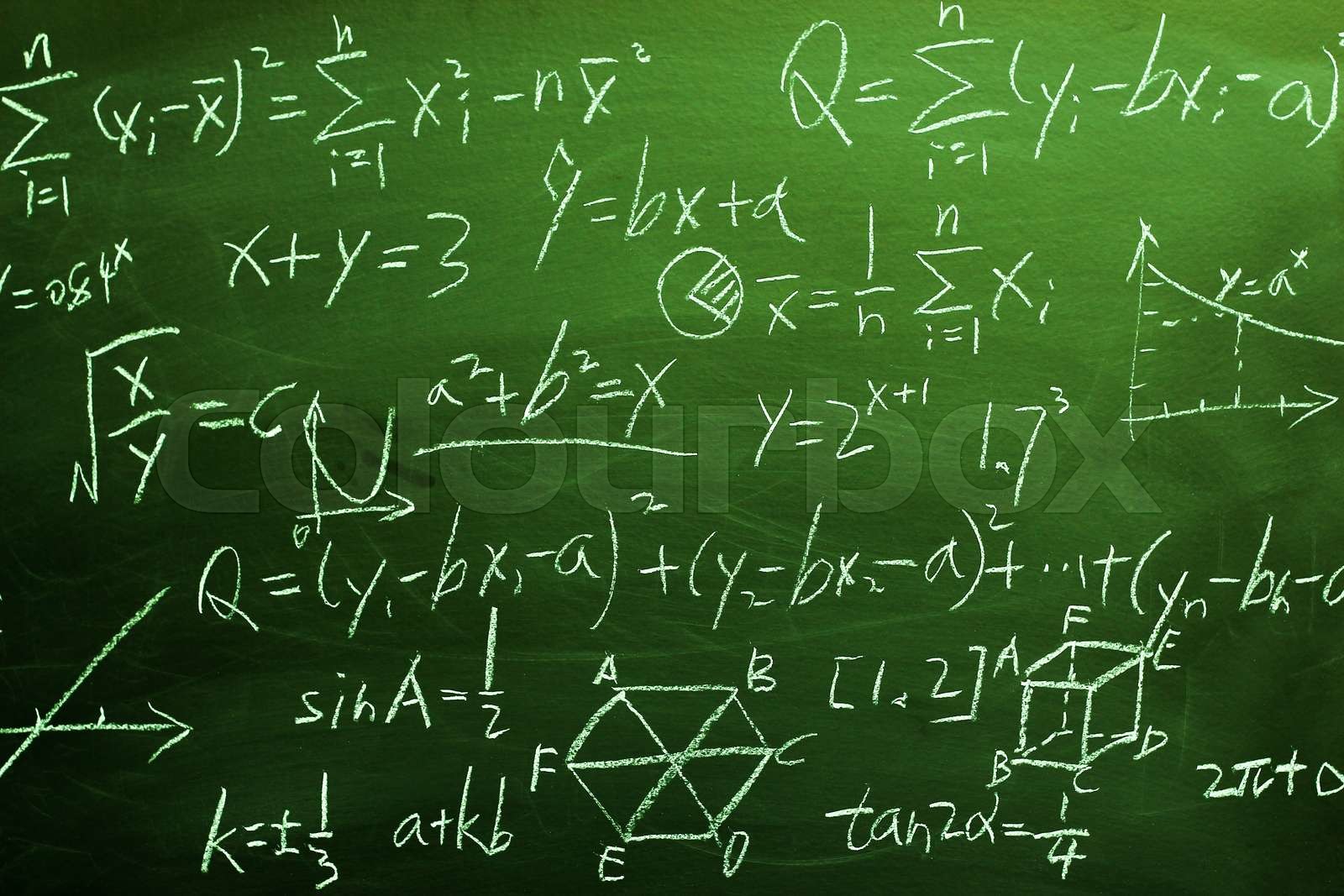 Mathe Abitur Berlin Aufgaben Mit Lösungen mathe, tafel, grün | Stock Bild | Colourbox