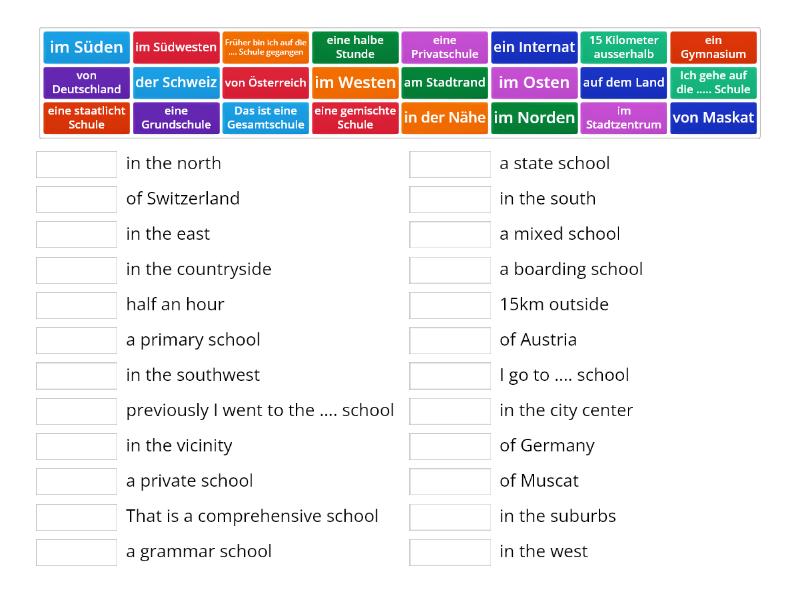 Welche Schule Gehört Zu Meinem Einzugsgebiet Meine Schule (Conti) - Auf welche Schule gehst du? - Match up