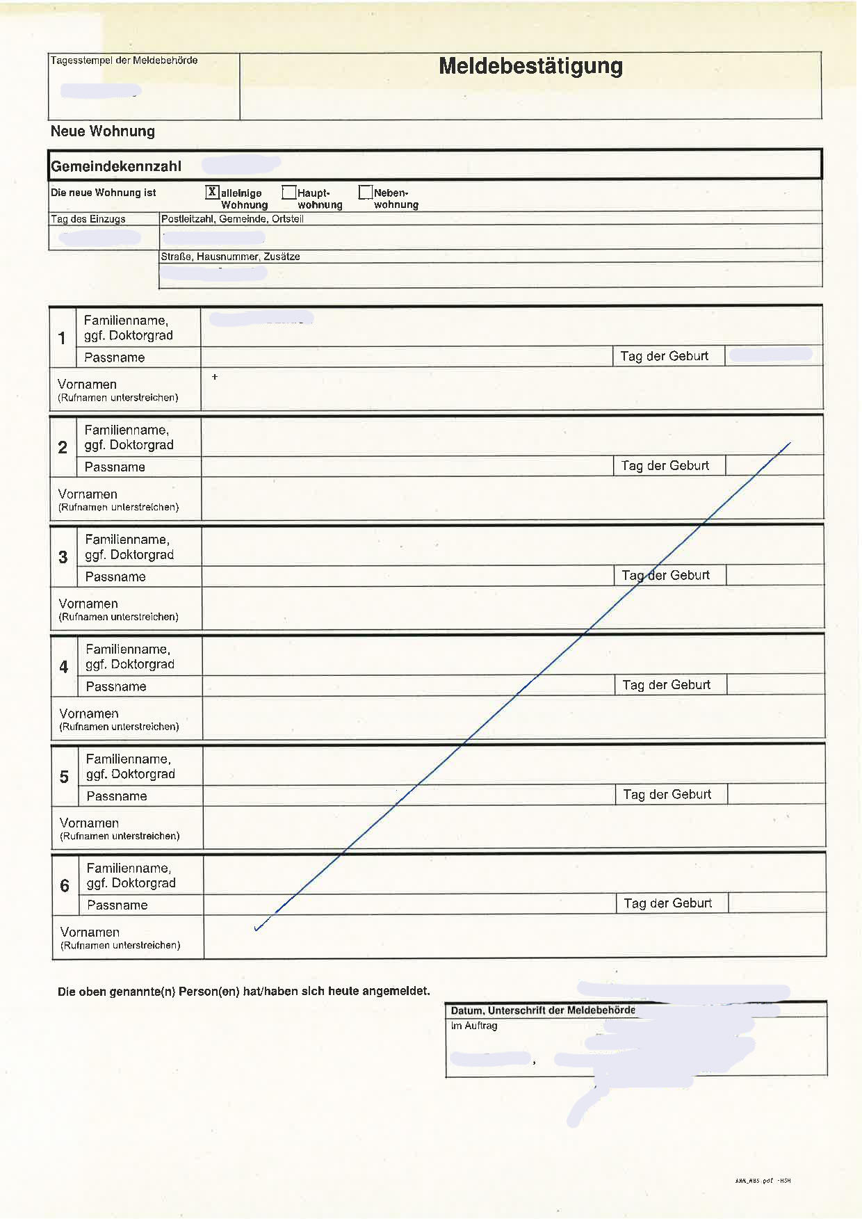 Wie Bekomme Ich Eine Meldebescheinigung Meldebestätigung Potsdam (DE-EN) - Musterübersetzungen von Urkunden