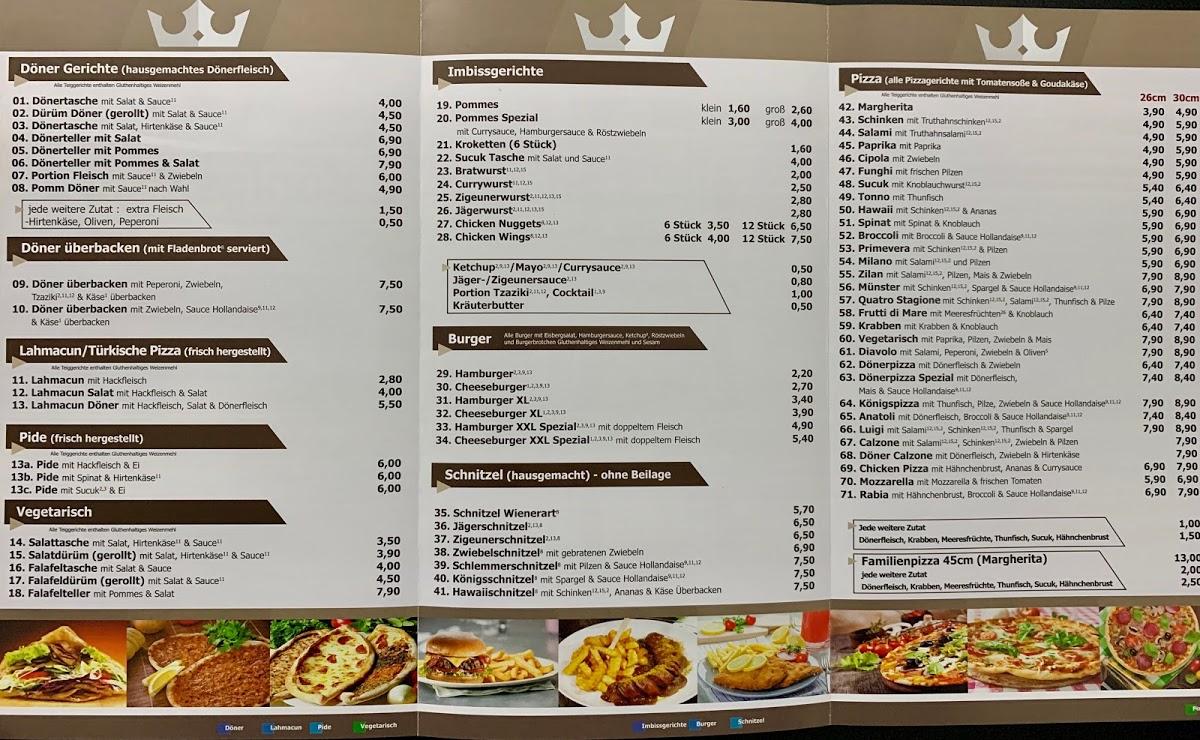 Königs-grill 2 - Kappenberger Damm 20 Menu at Königs-Grill 2 - Kappenberger Damm 20 restaurant, Münster