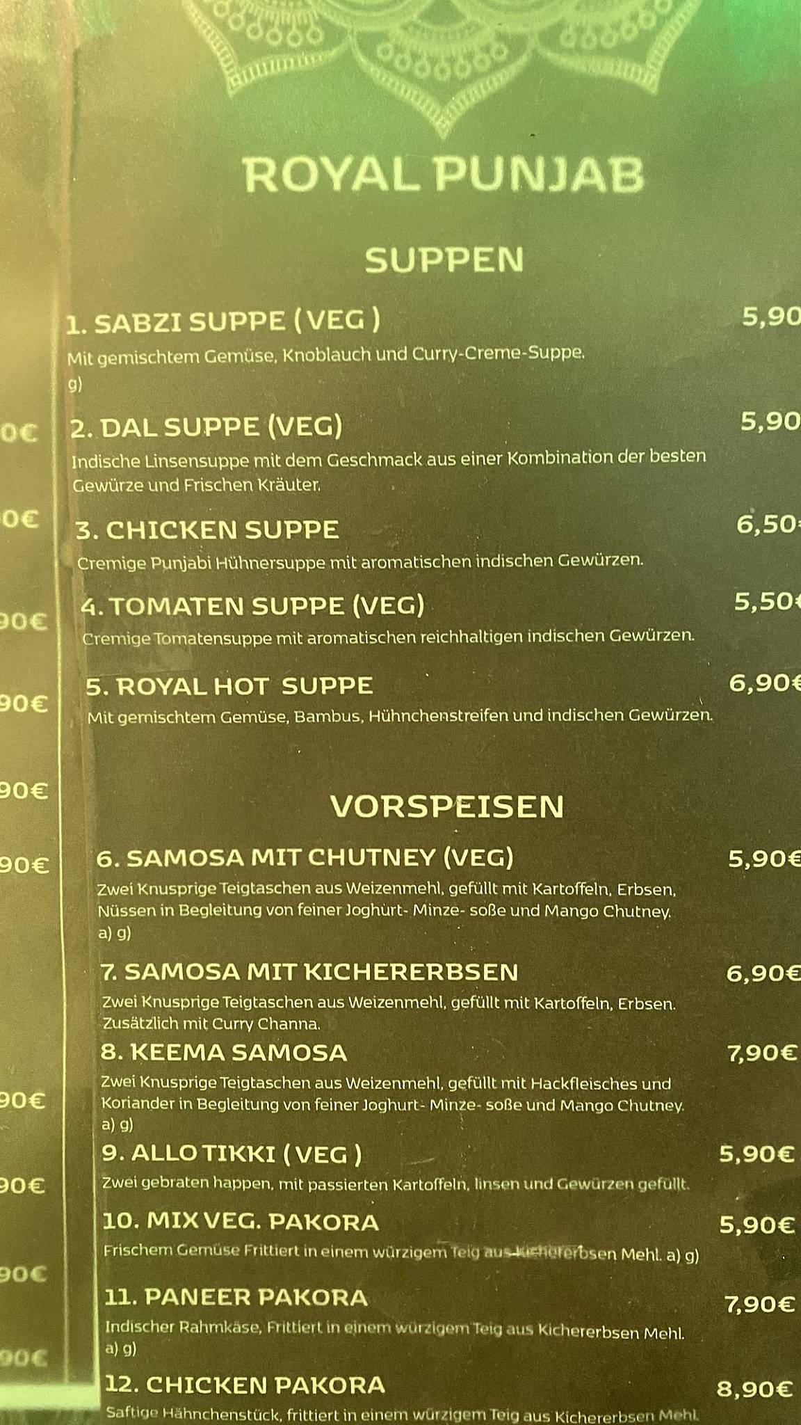 Royal Punjab - Indisches Restaurant - Hamburg Menu at Royal Punjab - Indisches Restaurant - Hamburg, Hamburg
