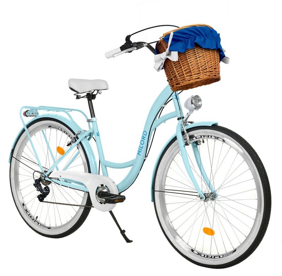 Fahrrad Xxl Meinhövel Bochum Dorstener Straße Bochum MILORD BIKES Cityrad »Milord Komfort City Fahrrad mit Weidenkorb Retro