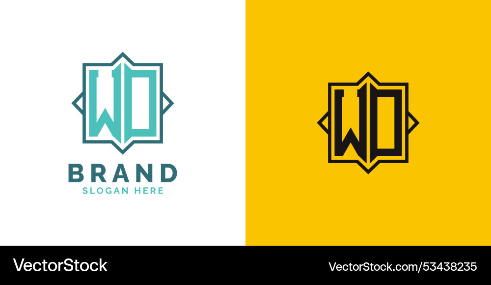 Wo Wird Südkorea Nationalmannschaft Gegen Uruguay Nationalmannschaft übertragen Modern wo monogram logo design initial letter wo Vector Image