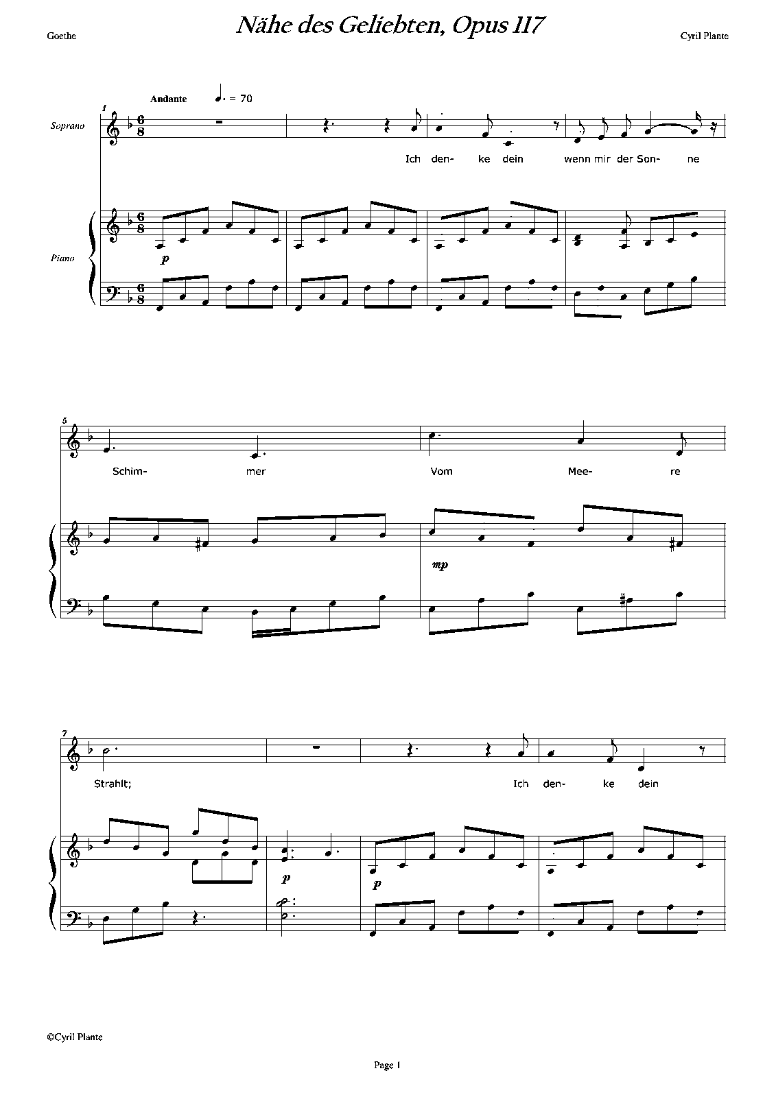 Medizinische Fußpflege In Der Nähe Hausbesuch Nähe des Geliebten, Op.117 (Plante, Cyril) - IMSLP