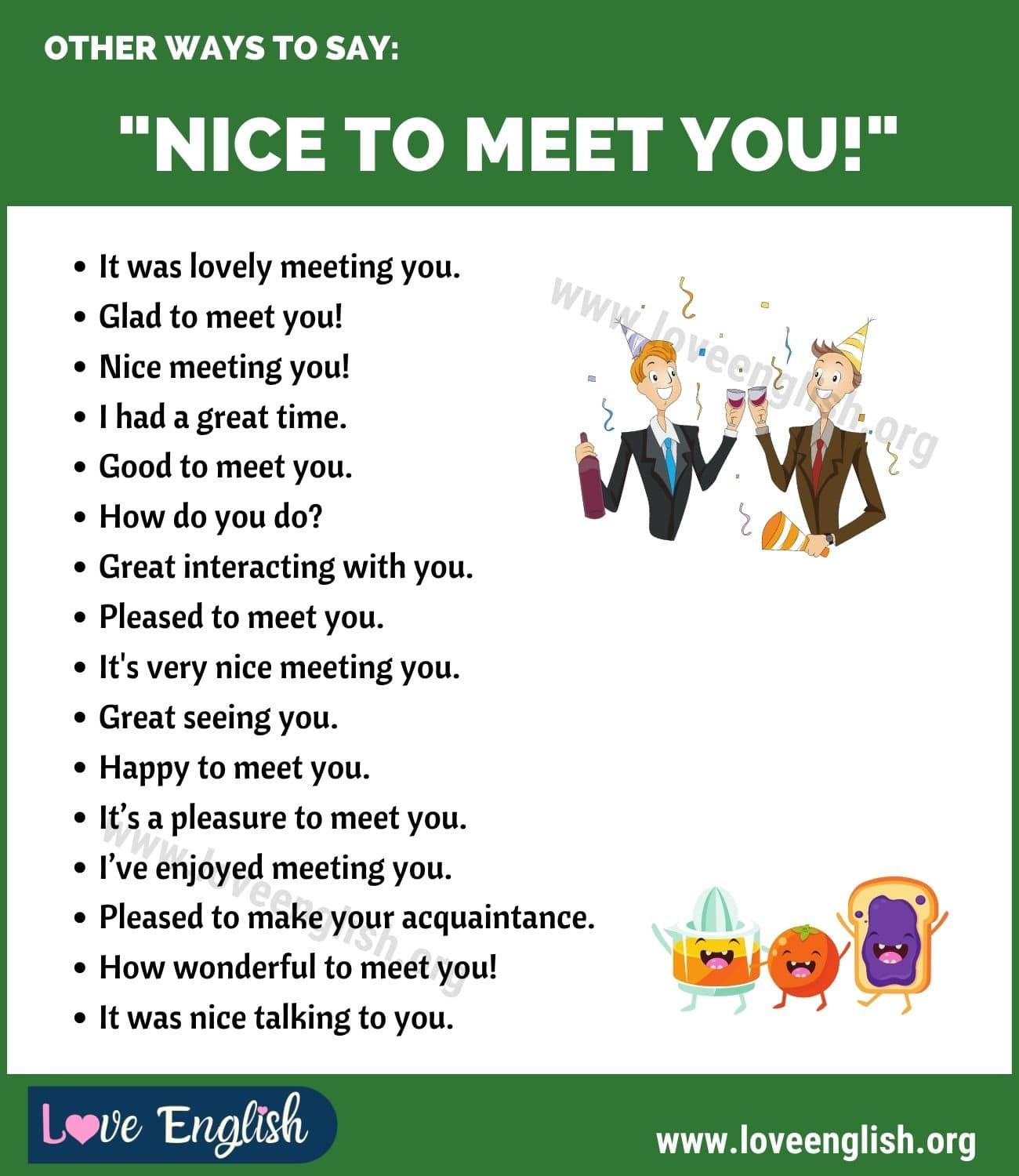 Was Antwortet Man Auf Nice To Meet You