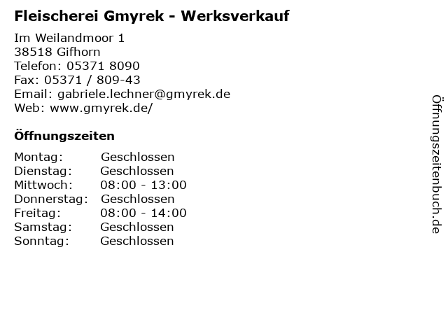 Gmyrek Fleisch- Und Wurstwaren Und Gmyrek Partyservice