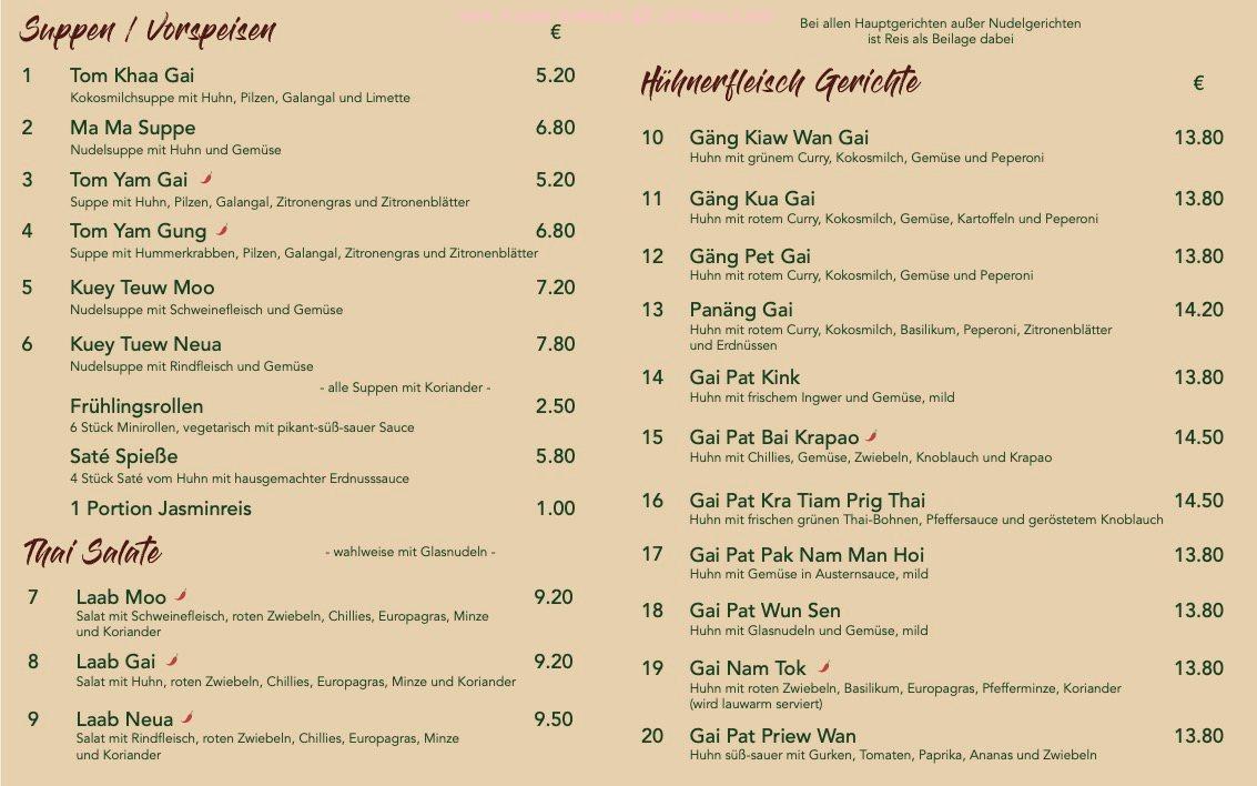 Samui Asia Lounge Thailändisches Restaurant Erlangen Online Menu of Samui Restaurant, Erlangen, Germany, 91054 - Zmenu