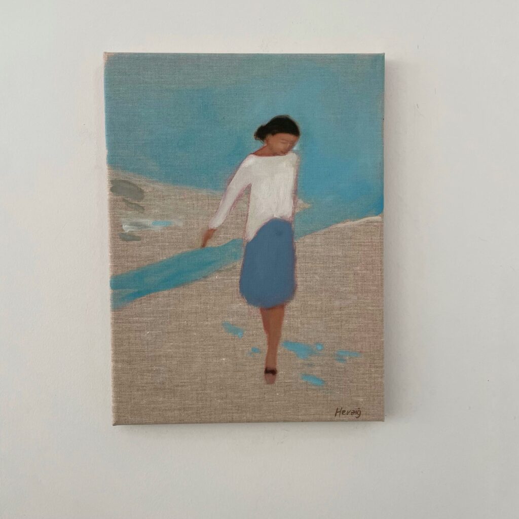 Urologische Praxis Dr. Med. Christian Herzig Original oil painting "Frau am Meer", Christian Herzig, Leipzig, 2022