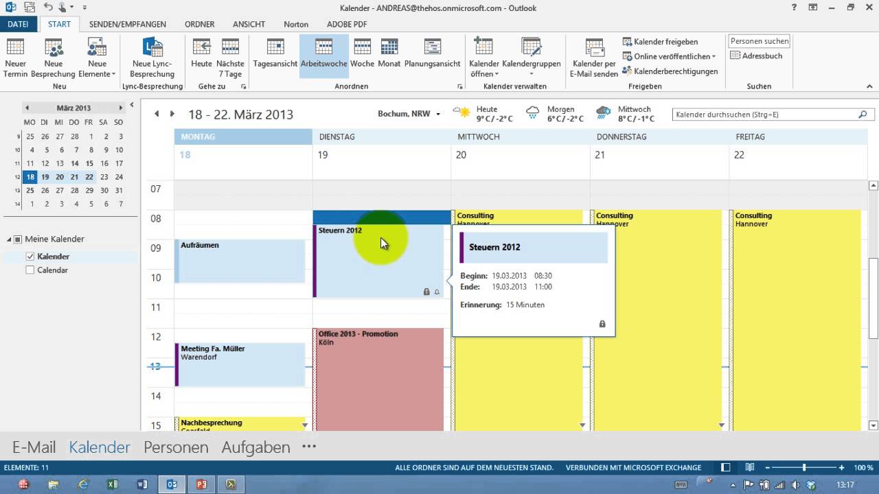 Orthopäde Online Termin In Der Nähe Outlook - Termin erstellen - Kalender - Teil 02 - YouTube