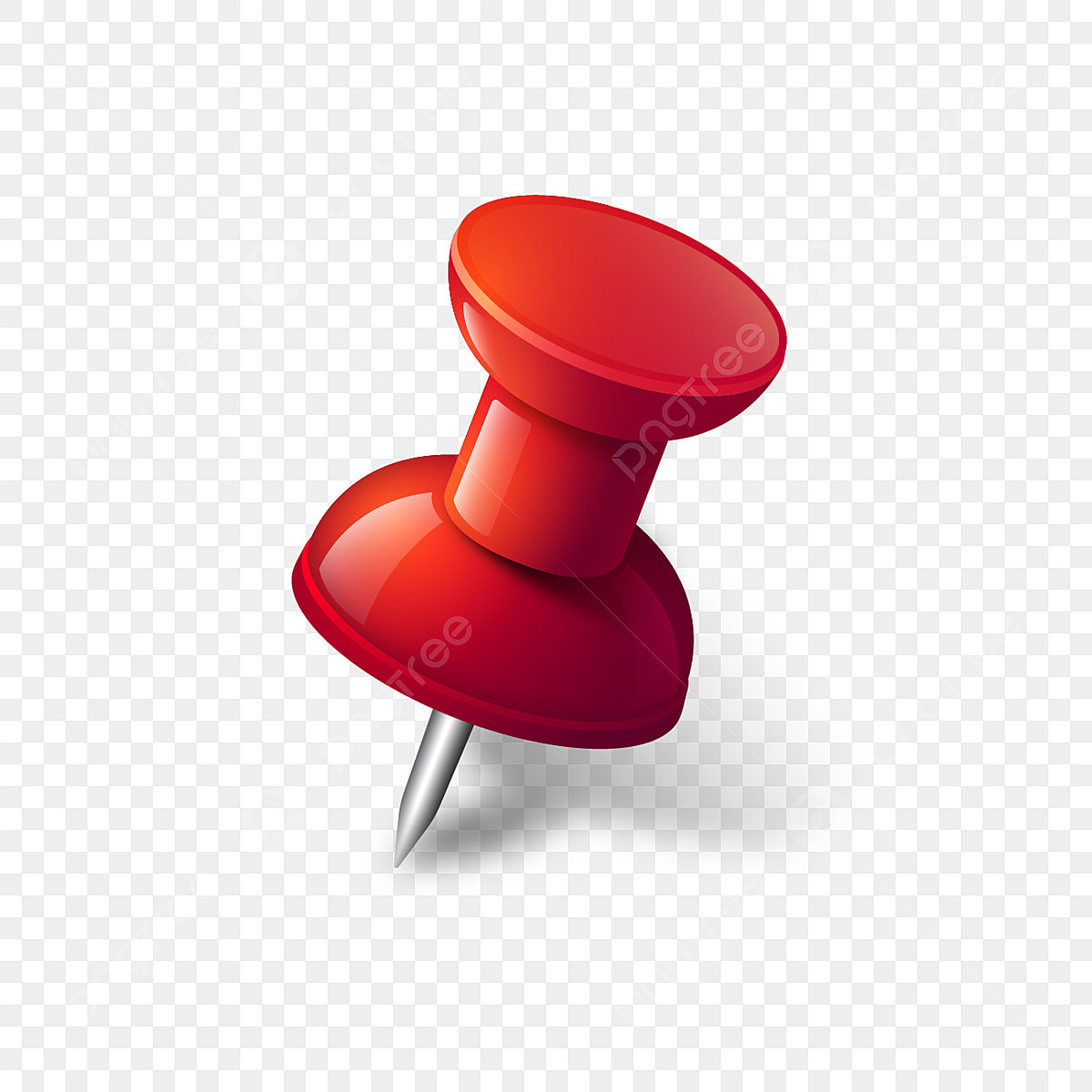 Pin Für Online Ausweis Beantragen Pin Tack Vector Hd Images, Red Push Pin Isolated Realistic Thumbtack
