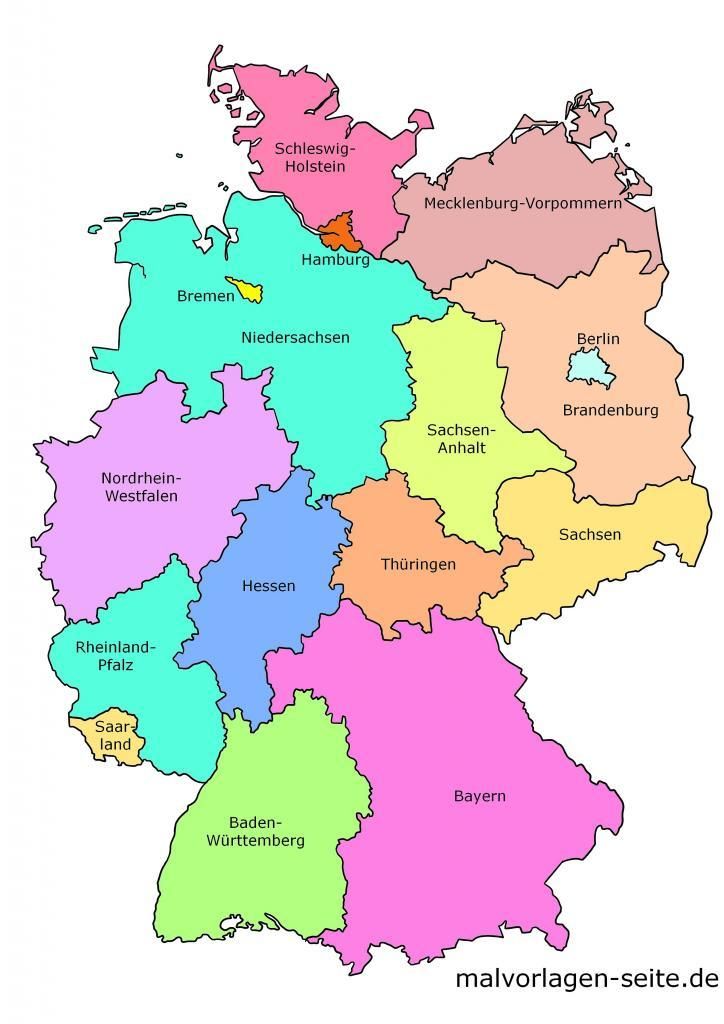 Bundesländer Karte Deutschland Mit Städten Politische Landkarte Deutschland kostenlos herunterladen | Karte