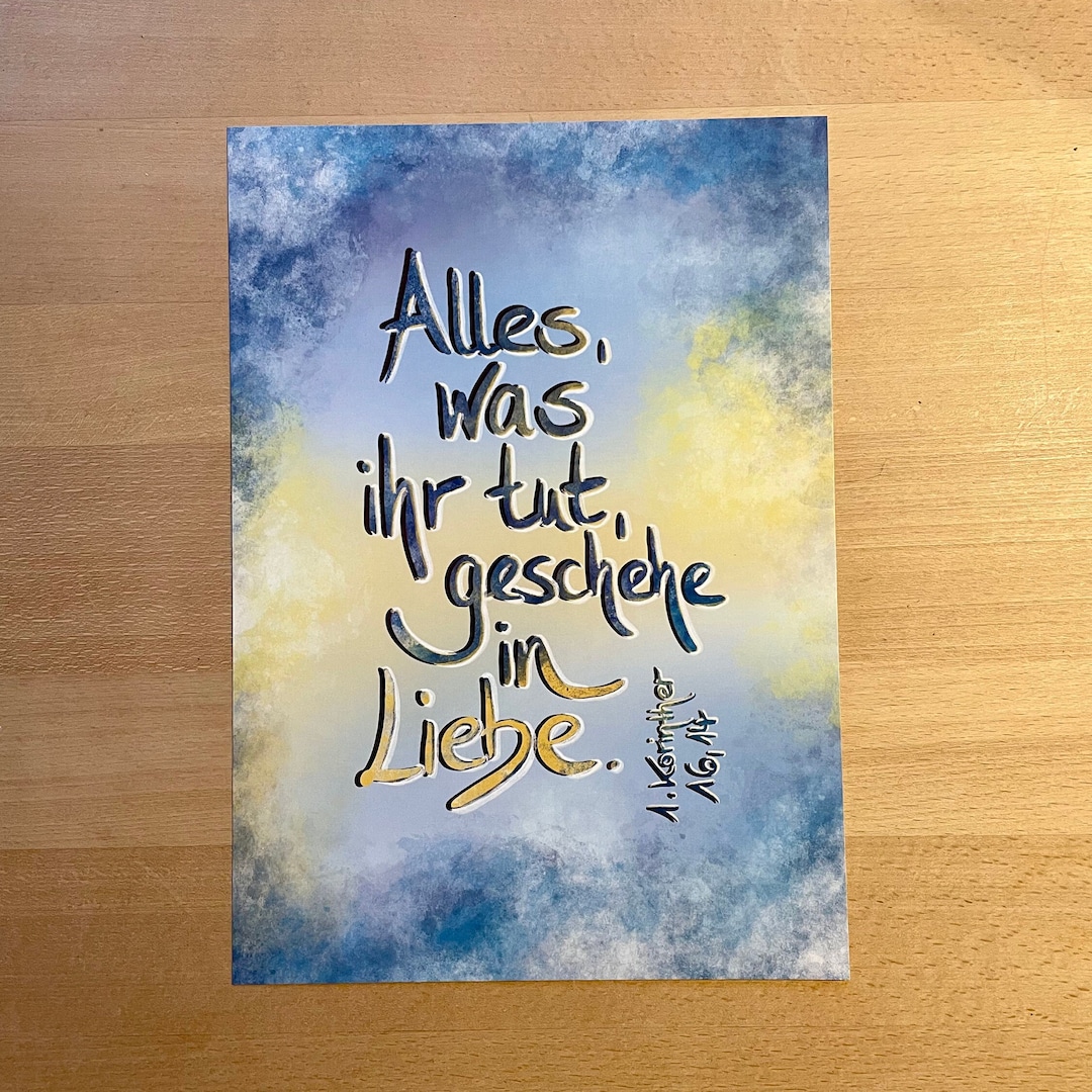 Alles Gute Zum Geburtstag Türkisch Poster Jahreslosung 2024: Alles, was ihr tut, geschehe in Liebe 1