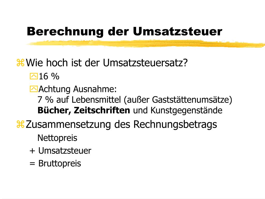 Umsatzsteuer Identifikationsnummer Gemäß 27 A Umsatzsteuergesetz PPT - Umsatzsteuer PowerPoint Presentation, free download - ID:3392172