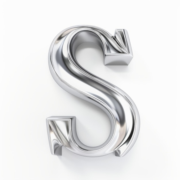 Sätze Mit Das Oder Dass Premium Photo | Silver 3d Letter S Symbol On White Background