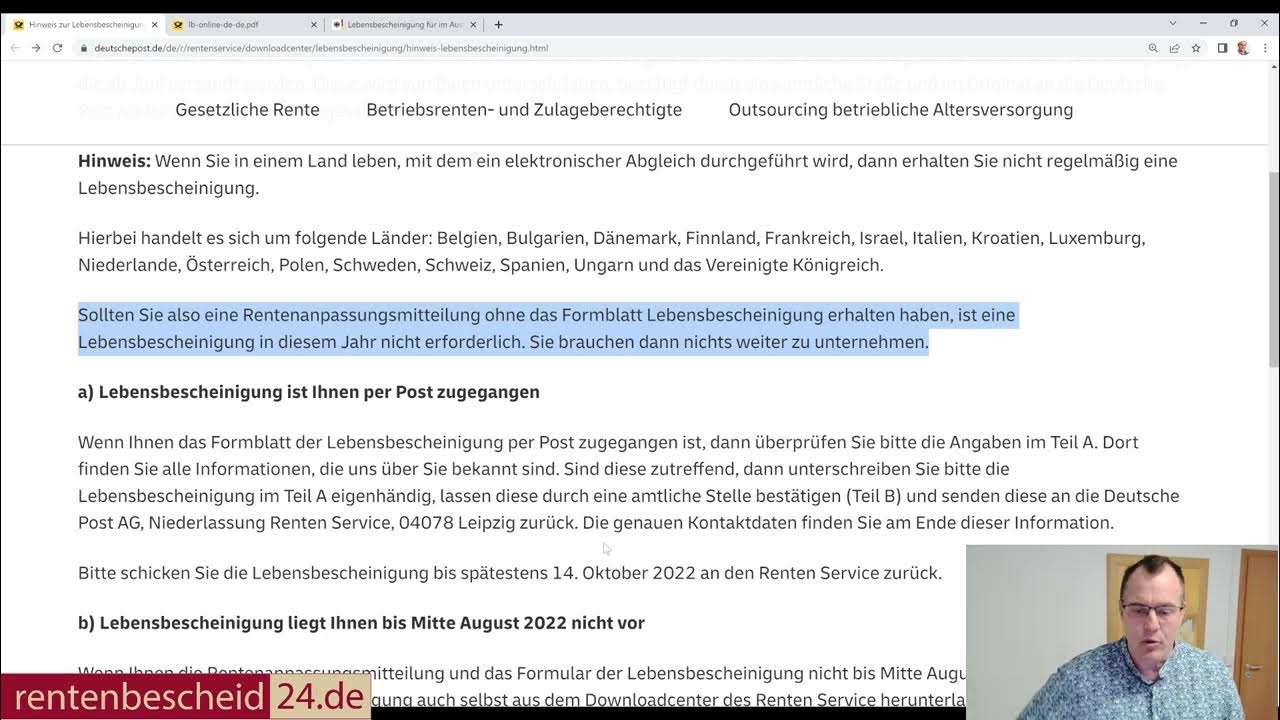 Arbeitslosengeld 1 Wohnsitz Im Ausland Rentner im Ausland: Die Lebensbescheinigung für 2023 zur Rente