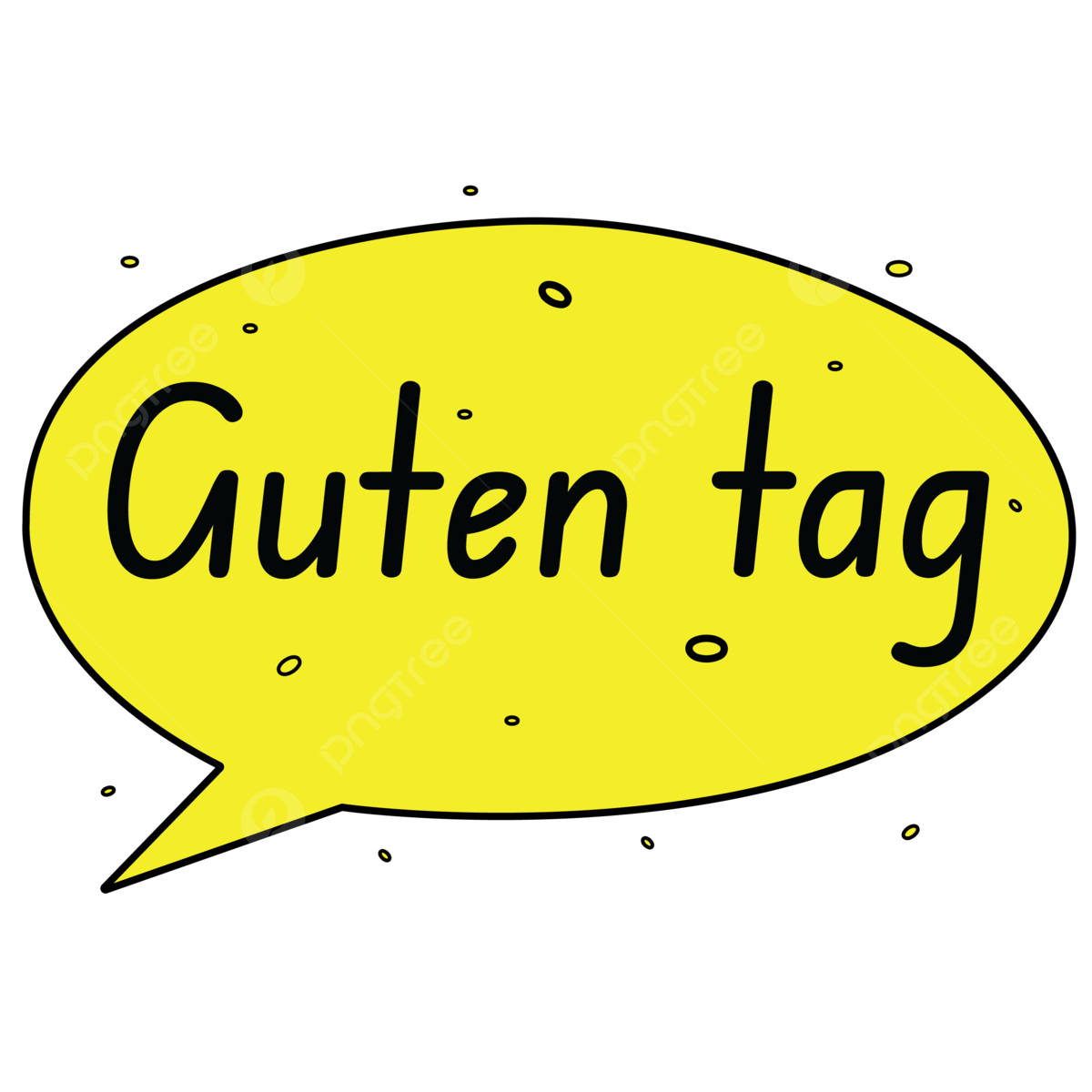 Guten Morgen Guten Morgen Wir Winken Uns Zu Ribbon Tag Shapes Vector Hd Images, Guten Tag Comment Shape, Guten Tag