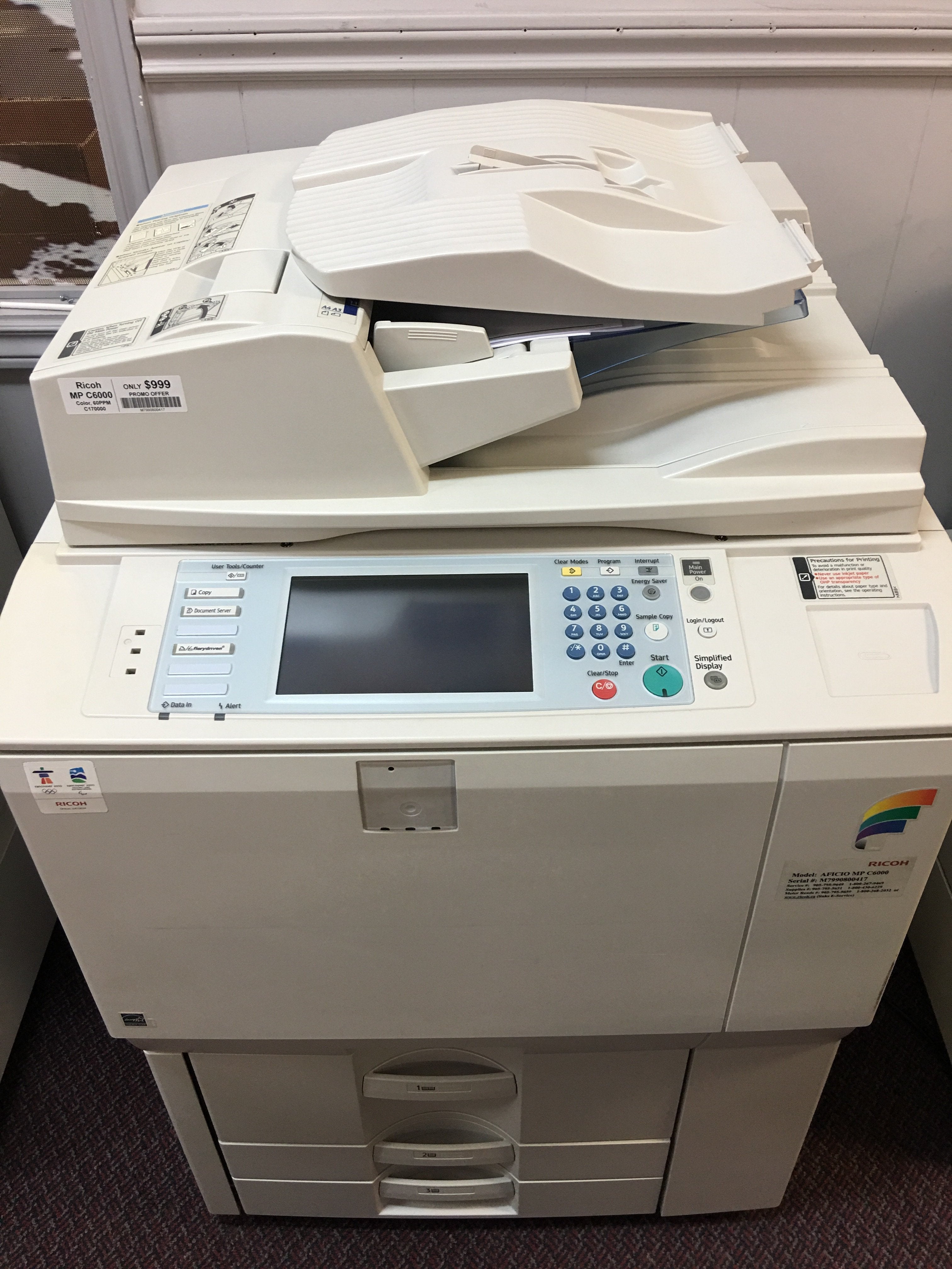 Copier Center Haase Gmbh & Co Kg Ricoh Aficio MP C6000 High Speed 60 PPM Color Printer Copier - Great d