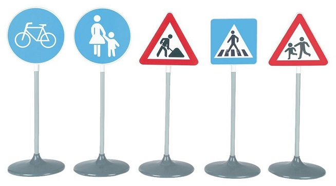 Baustellen Auf Der A 11 Set de 5 panneaux routiers - Jouet extérieur Klein 2993