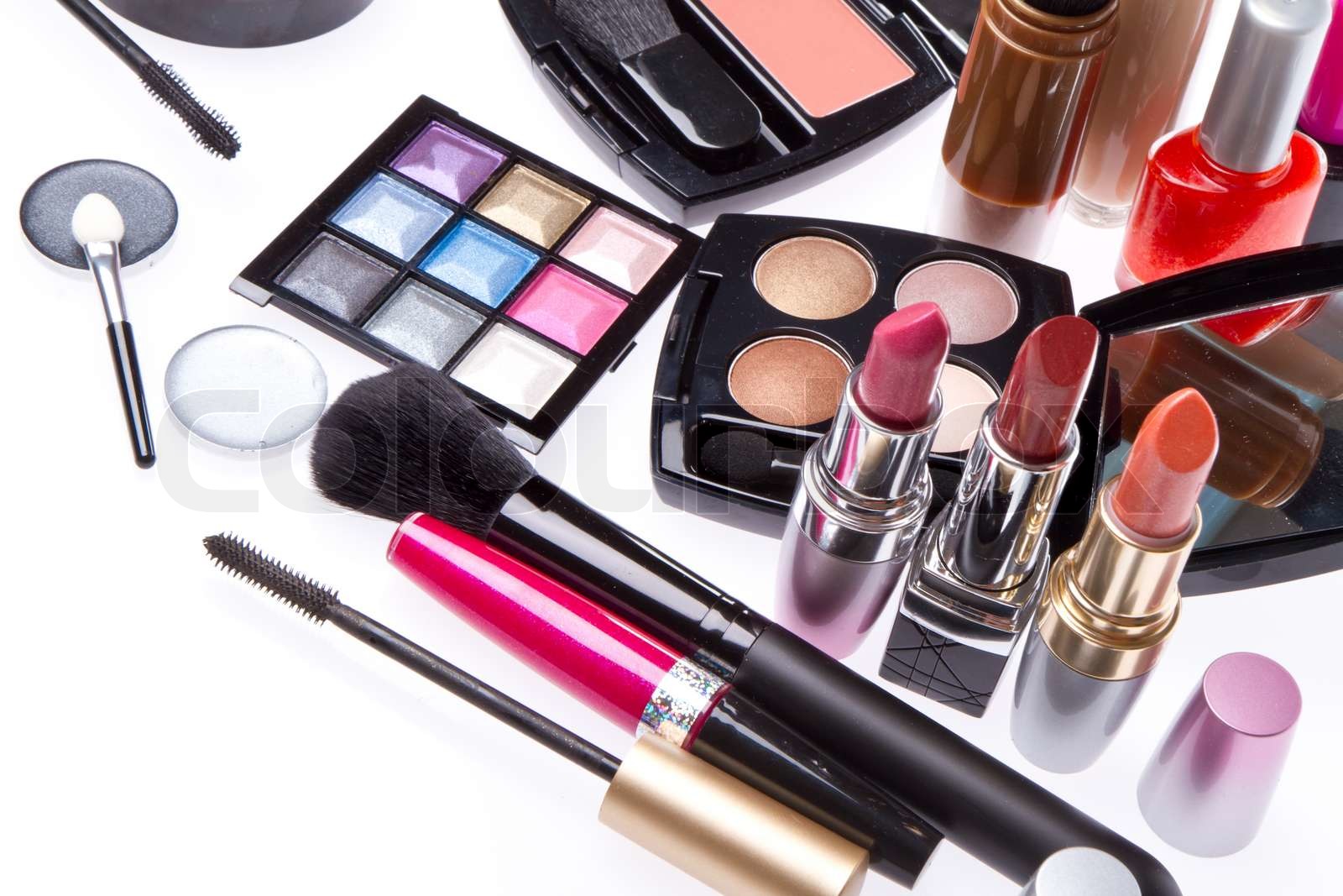 Kosmetik Institut Angelika Florian Cosmetics & Nail-beauty set of cosmetic makeup products | Stock image | Colourbox