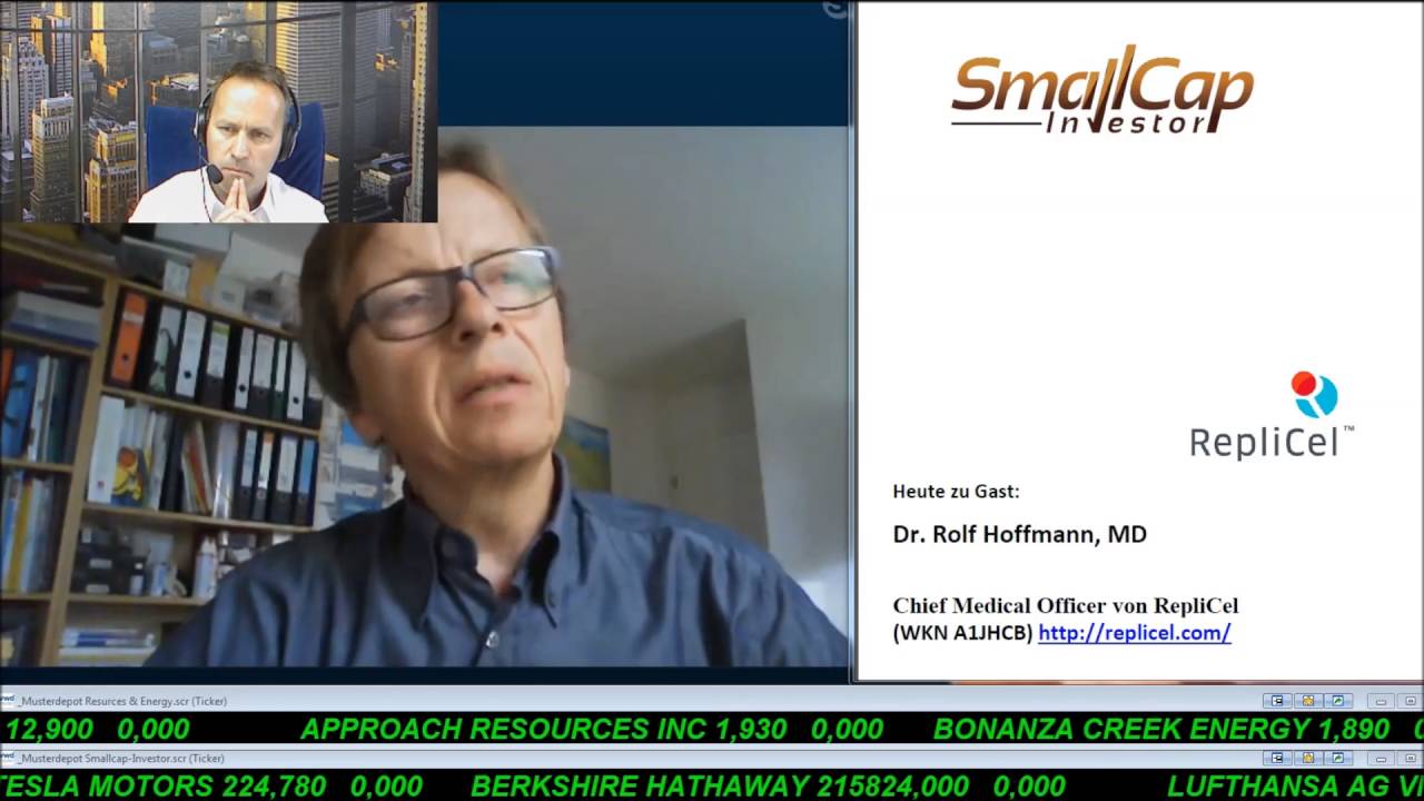 Privatpraxis Prof. Dr. Med Rolf Hoffmann SmallCap-Investor Interview mit Dr. Rolf Hoffmann von RepliCel (WKN