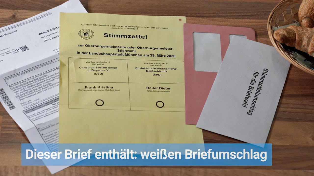 Kann Man Die Briefwahl Im Wahlbüro Abgeben So funktioniert die Briefwahl zur OB-Stichwahl - YouTube