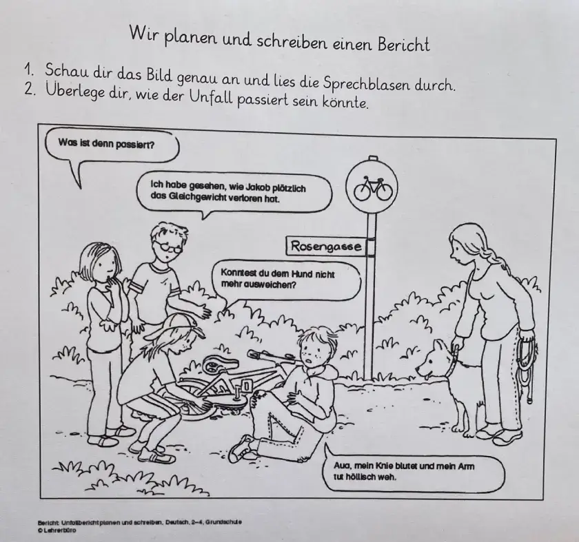 Unfallbericht Schreiben 4 Klasse Muster Unfallbericht schreiben - Alles Wichtige auf einen Blick