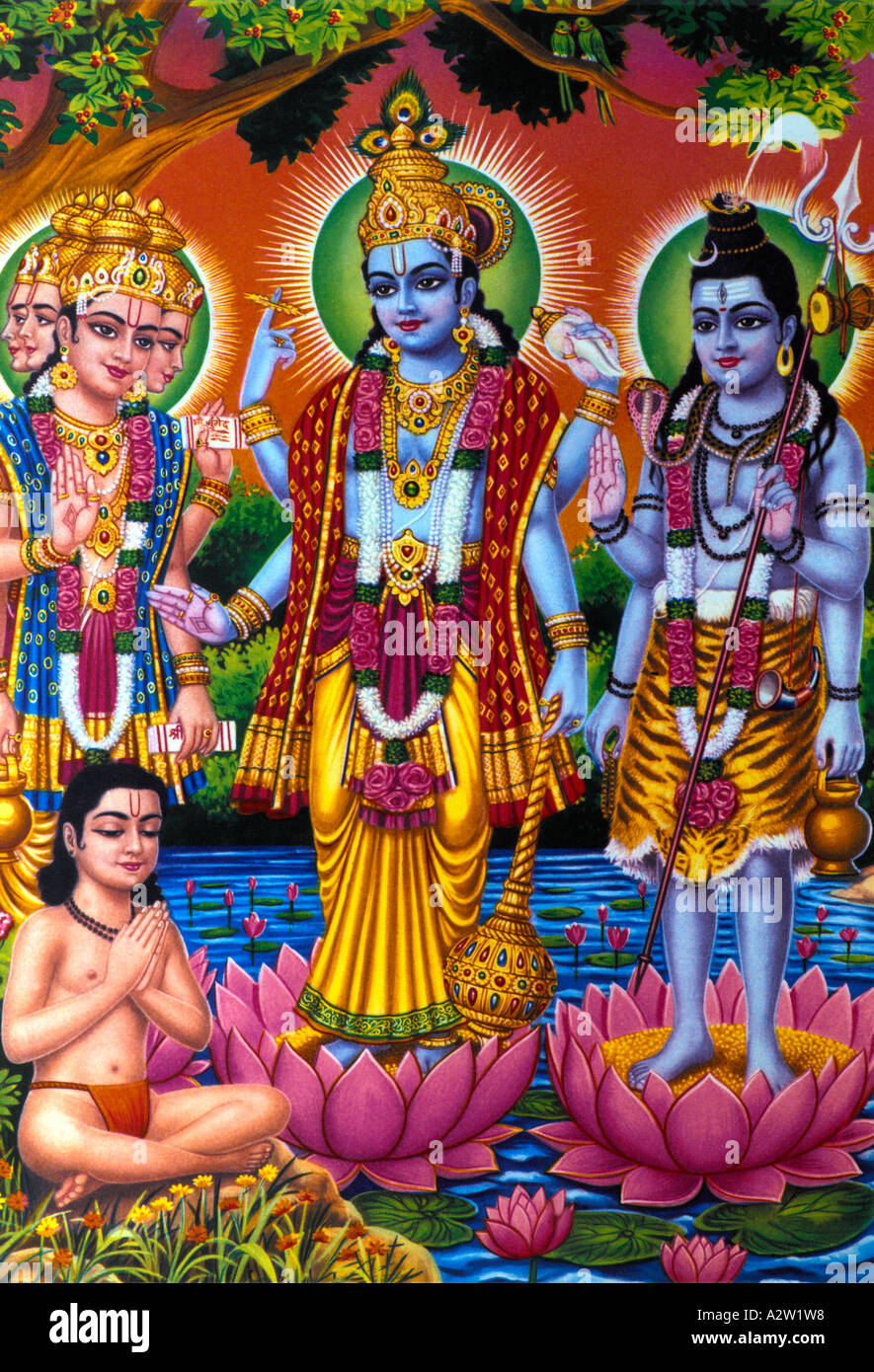 Die Drei Wichtigsten Götter Im Hinduismus Vishnu und Shiva Hindu-Götter Stockfotografie - Alamy