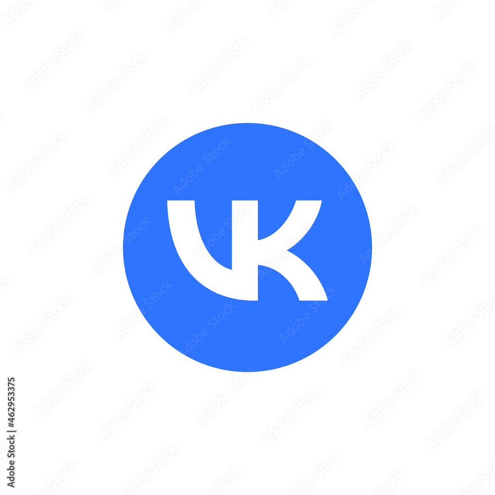 Vk Förderung Von Menschen Mit Behinderungen Ggmbh Pflegedienst VK logo. Isolated round vkontakte icon. Vector social network icon for