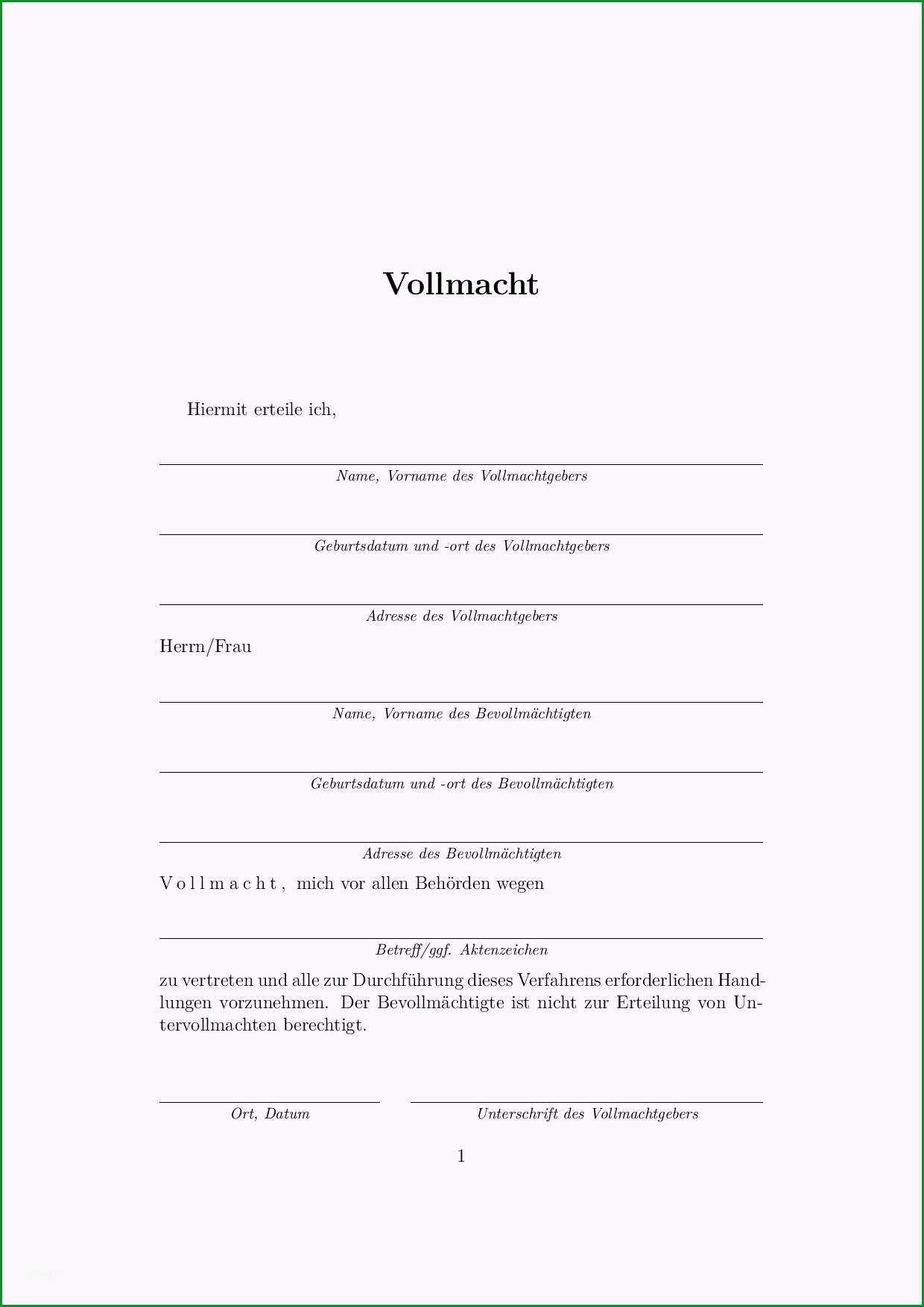 Vollmacht Für Kfz Abmeldung Formular Vollmacht Schreiben Vorlage: 23 Beratung Sie Kennen Müssen - Kostenlos