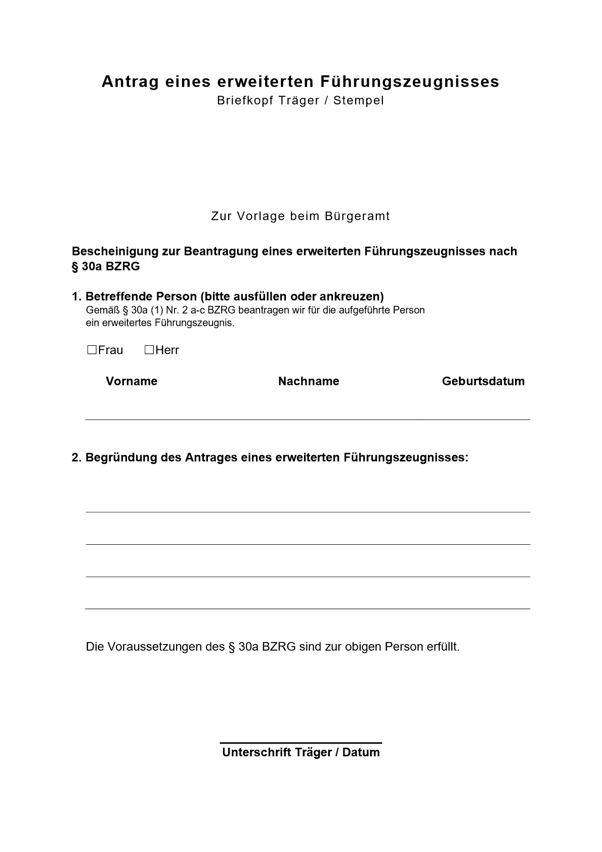 Kann Man Ein Führungszeugnis Online Beantragen Vorlage | CONVICTORIUS