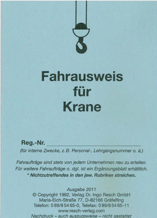Steht Auf Dem Führerschein Die Adresse Wagner Kranschulungen - Schulungen: LKW-Ladekrane