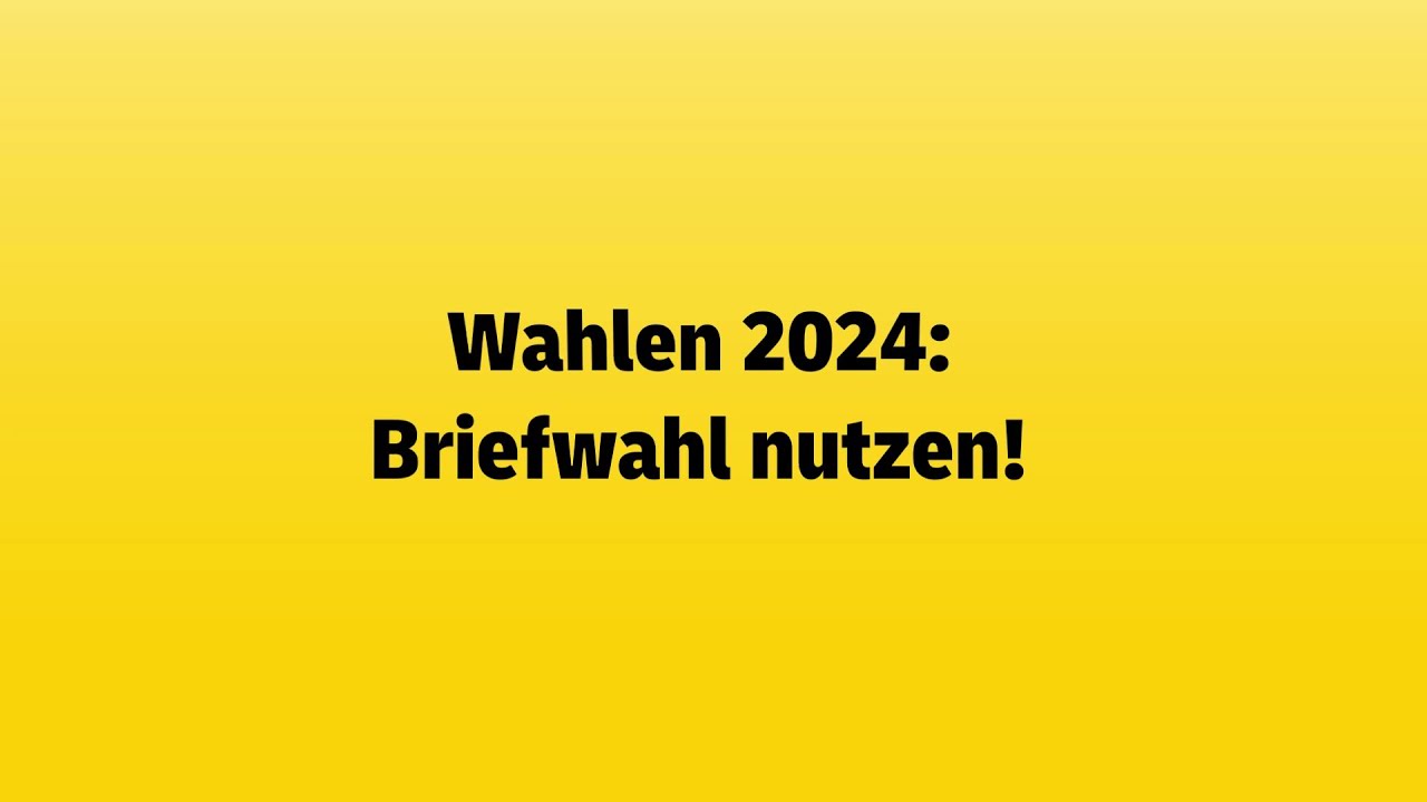Briefwahl Bis Wann Abgeben 2024 Wahlen 2024 - so einfach geht Wählen per Briefwahl - YouTube