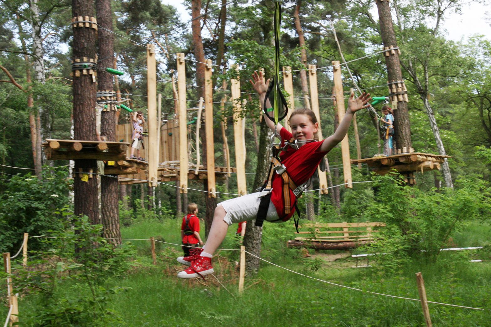 Waldhochseilgarten Jungfernheide Heckerdamm 260 13627 Berlin Waldhochseilgarten Jungfernheide - Berlin's Tree Top High Ropes Course