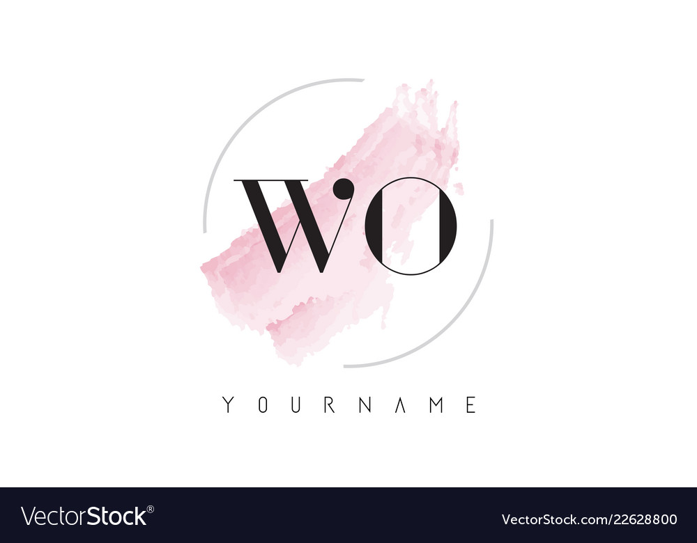 Wo Liegt Rio De Janeiro Wo w o watercolor letter logo design Royalty Free Vector