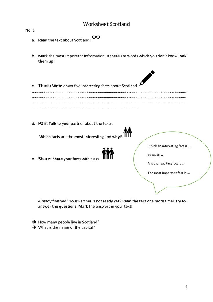 Text über Scotland Auf Englisch 7 Klasse Worksheet Scotland – Unterrichtsmaterial im Fach Englisch