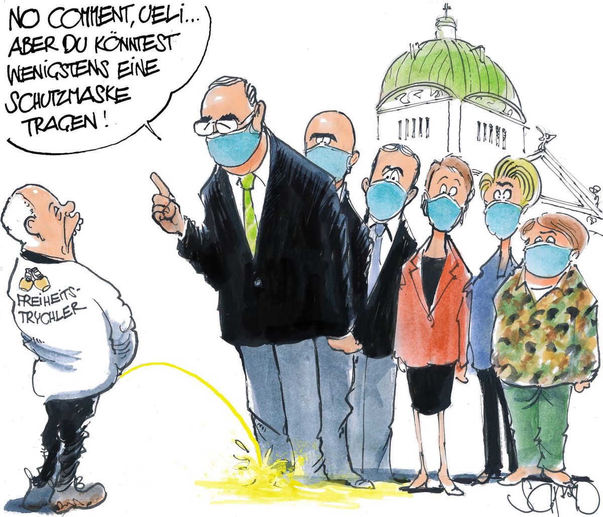 Karikatur Der Lotse Geht Von Bord